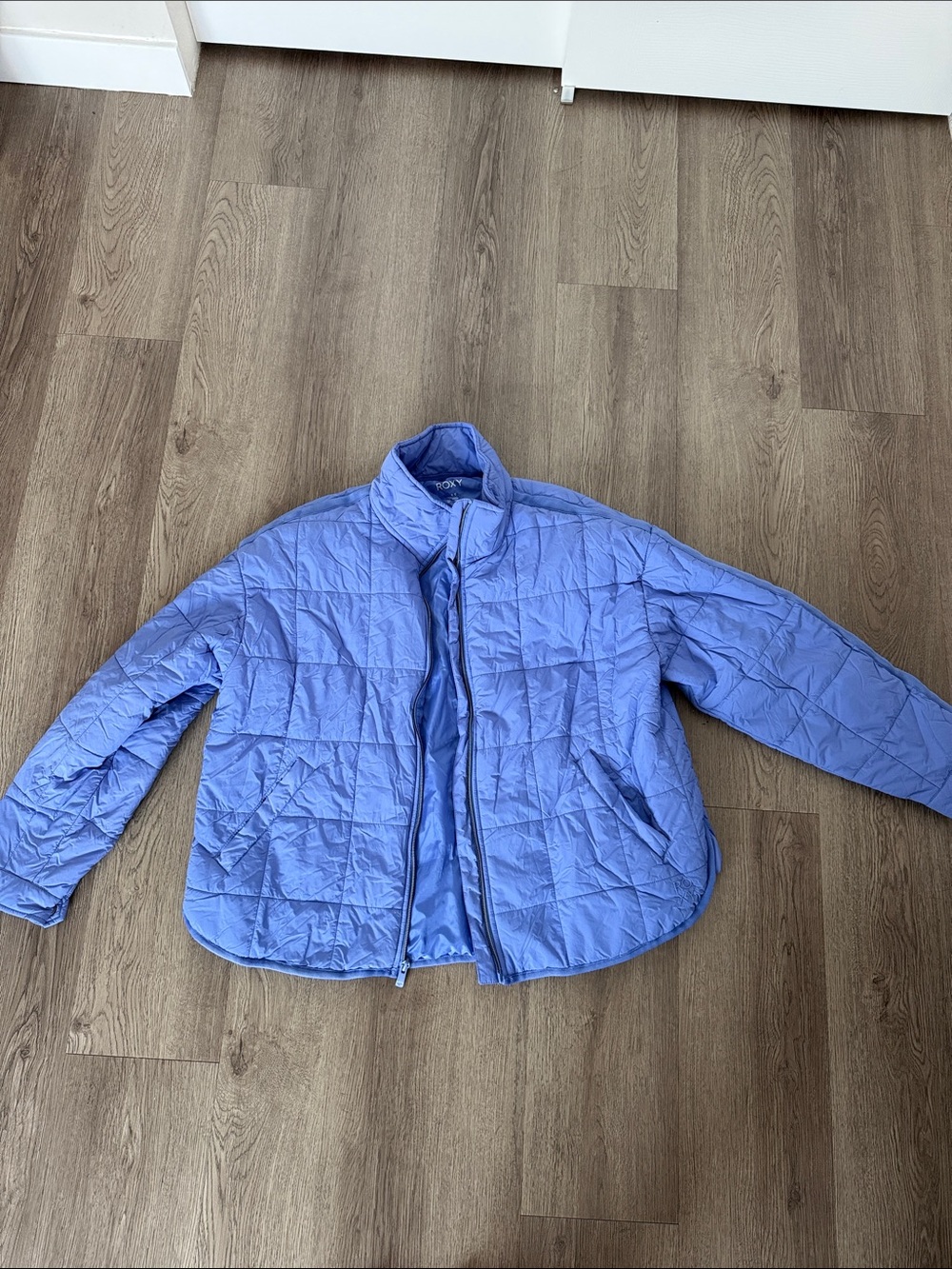 Roxy Light Blue Quilted Puffer Jacket